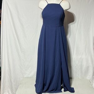 Celebrate DB Studio Womens Navy Long Maxi Formal Dress Sz 16